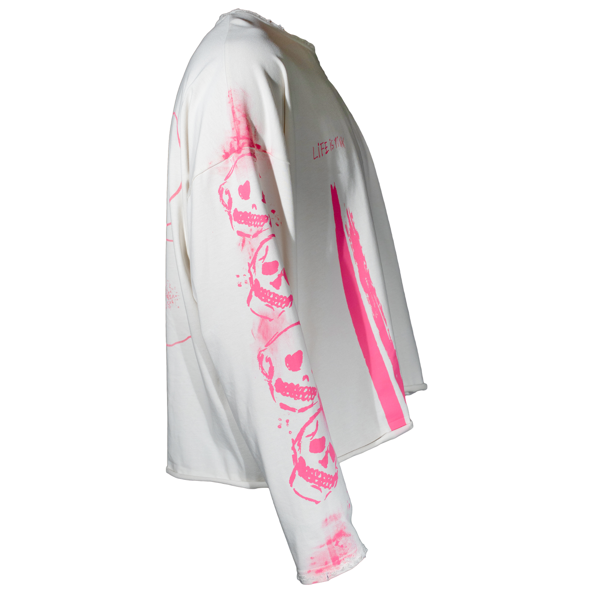 Life Is Pink Vintage White Long Sleeve