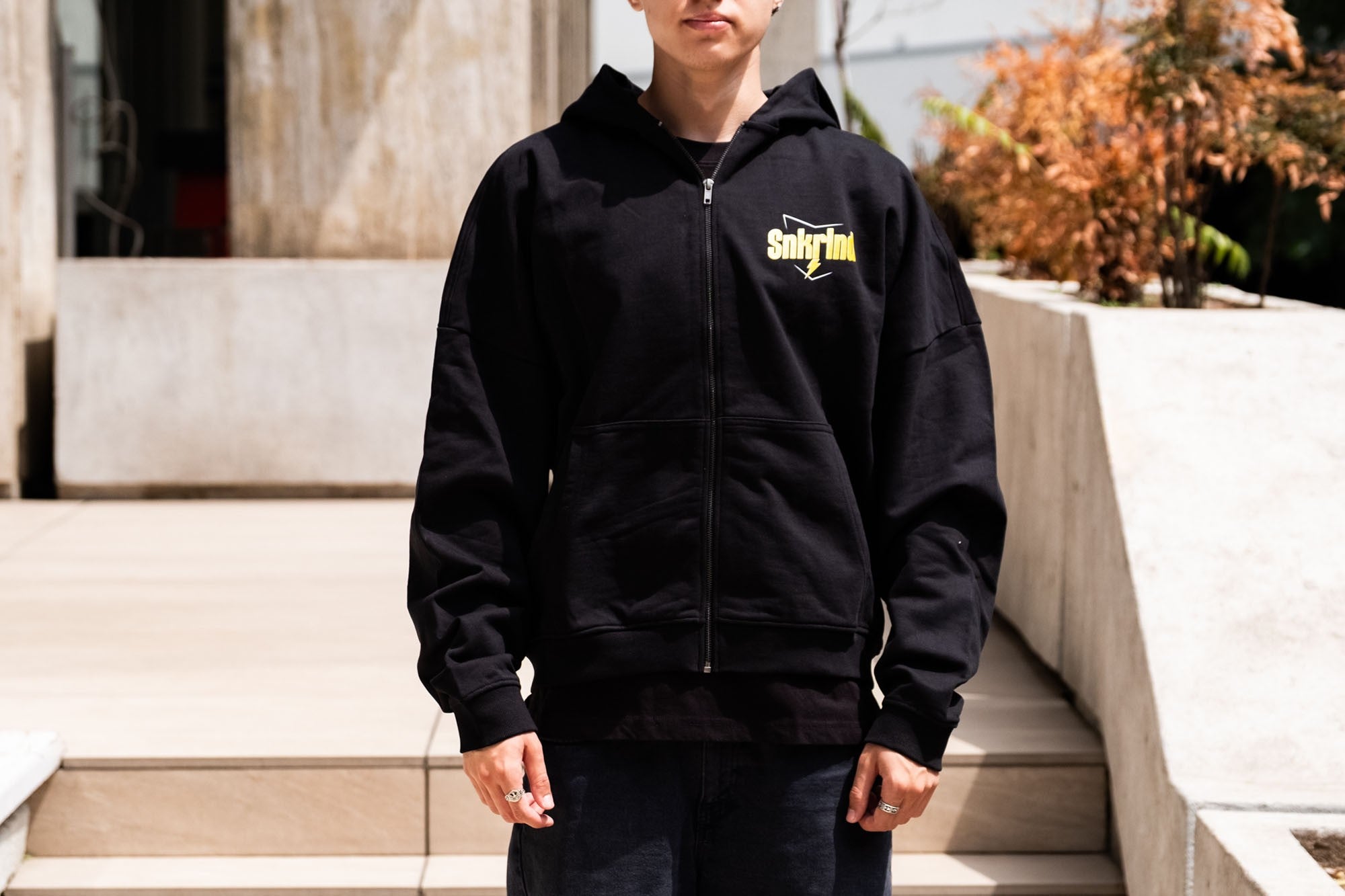 Sneaker Industry X Cracklez Pest Control Cropped Zip Hoodie