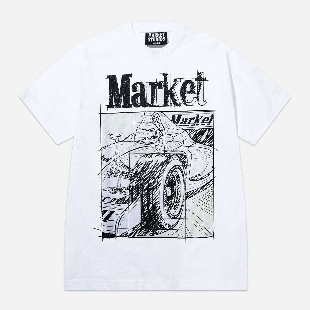 Market Scribbled Formula Uv T-Shirt