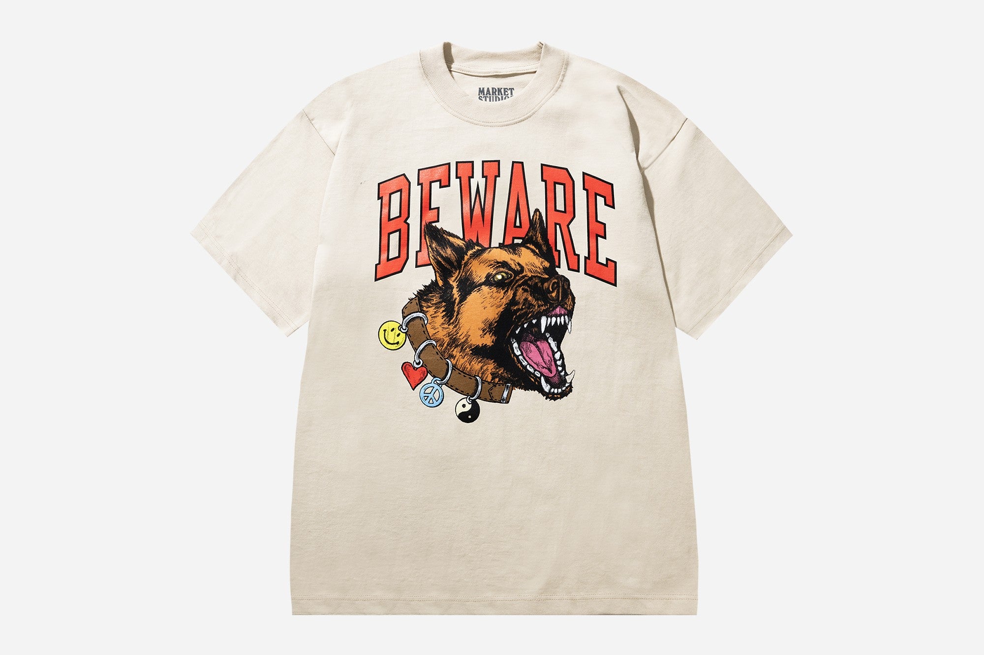 Market Smiley Beware My Collar T-Shirt