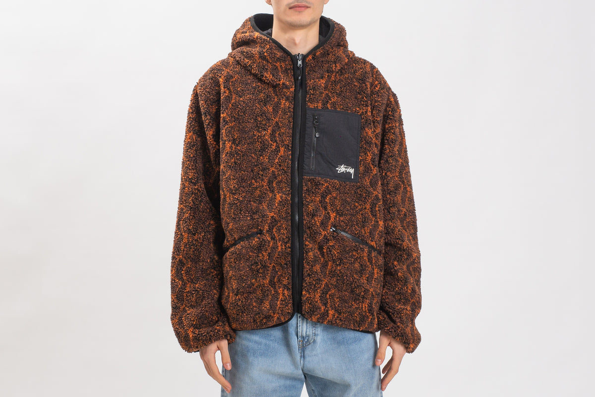 Snake Jaquard Sherpa Jacket
