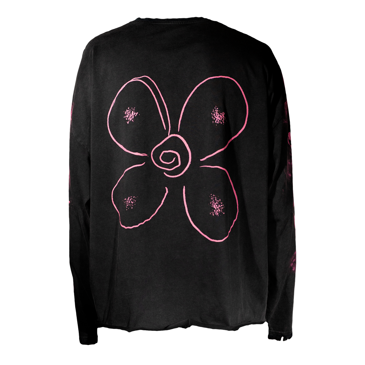 Life Is Pink Vintage Black Long Sleeve