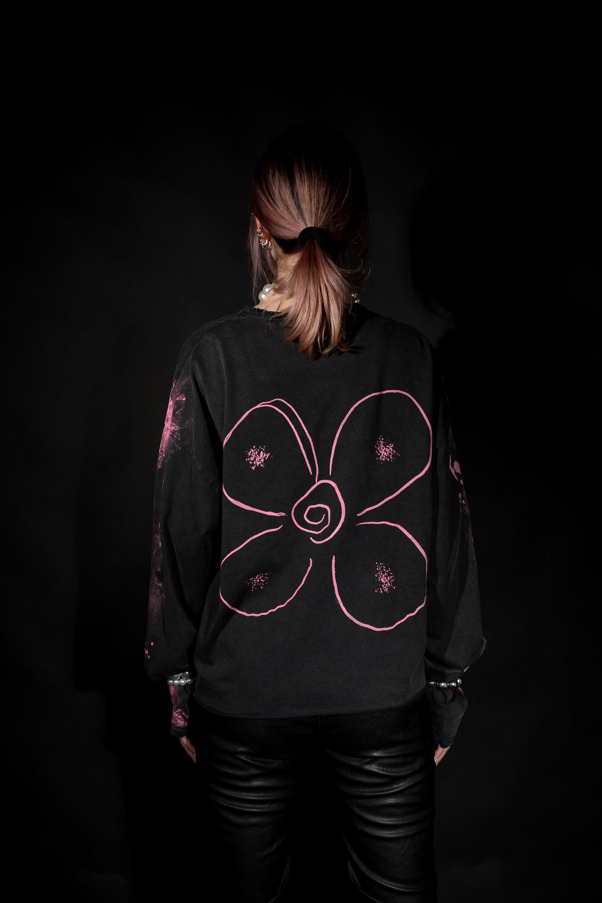 Life Is Pink Vintage Black Long Sleeve