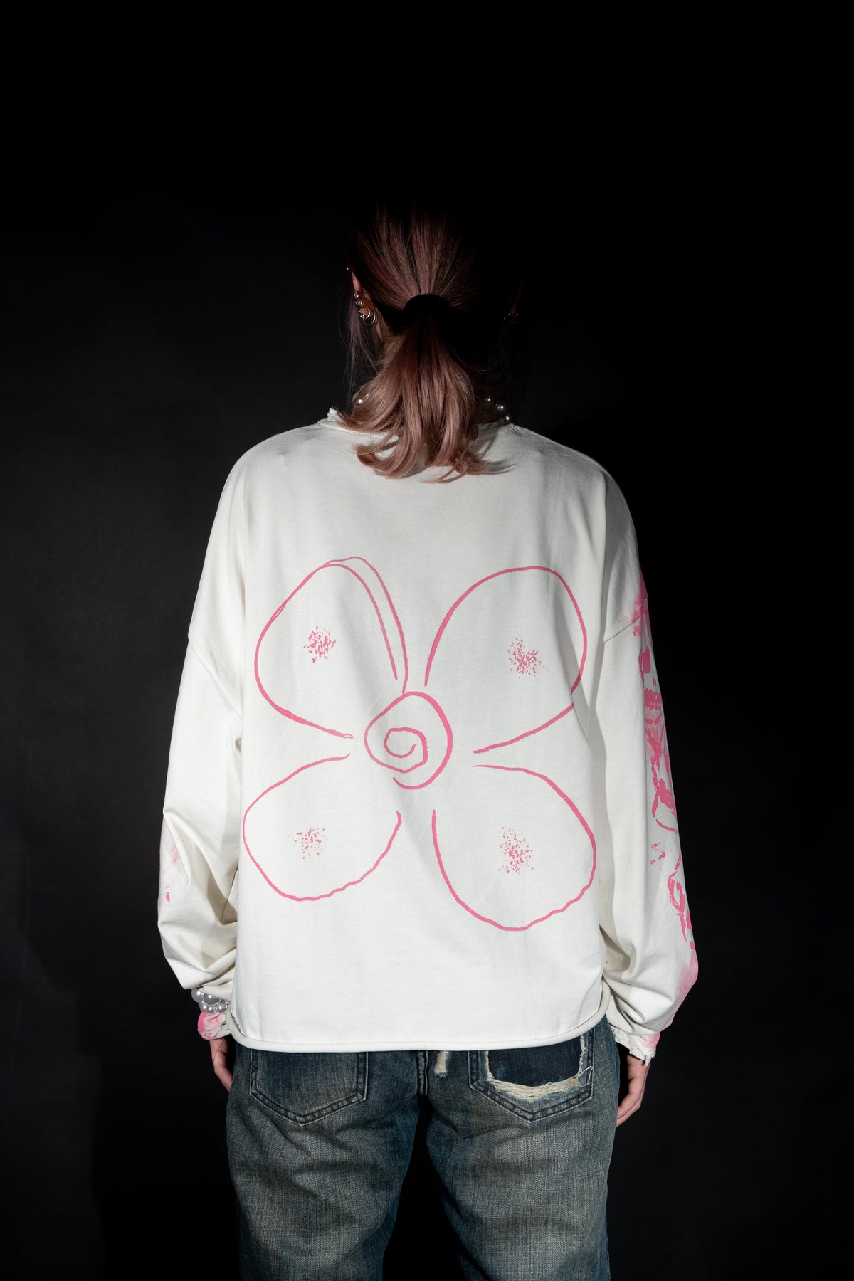 Life Is Pink Vintage White Long Sleeve
