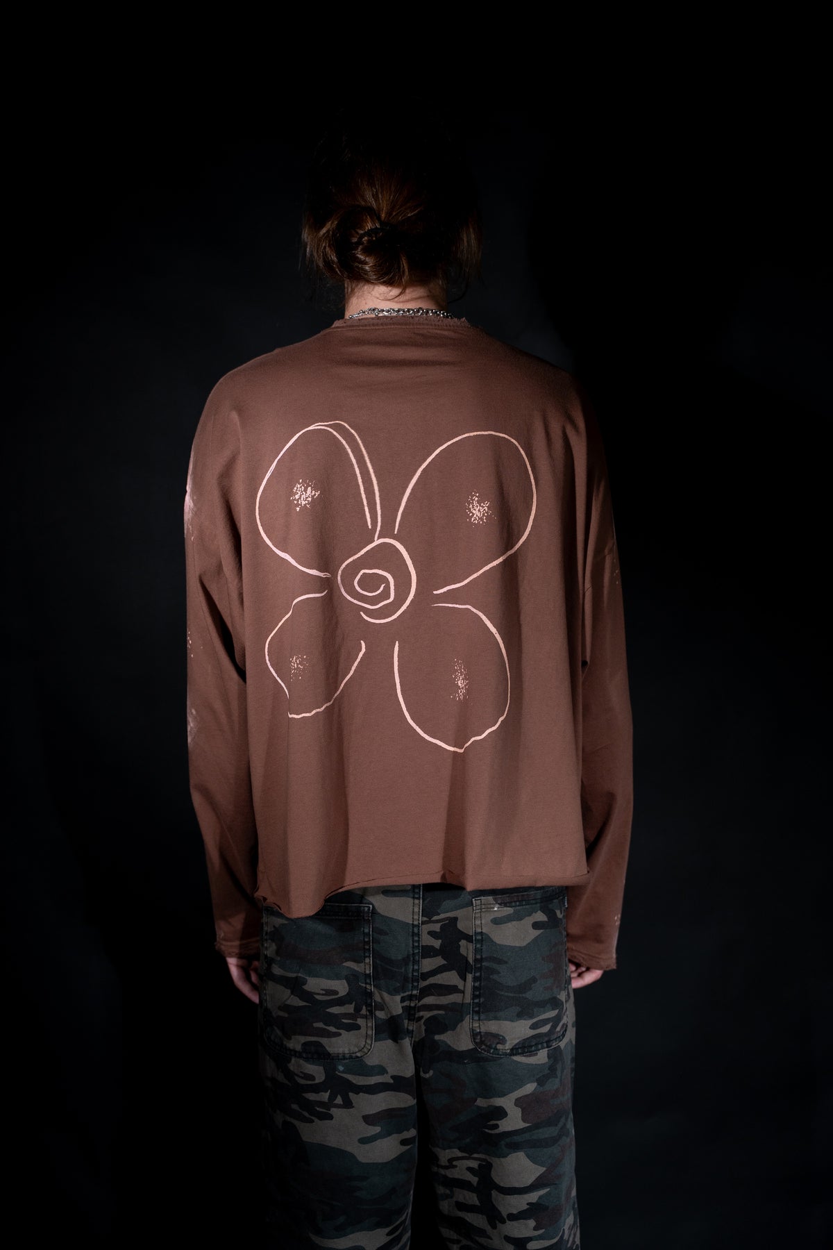 Life Is Pink Vintage Brown Long Sleeve