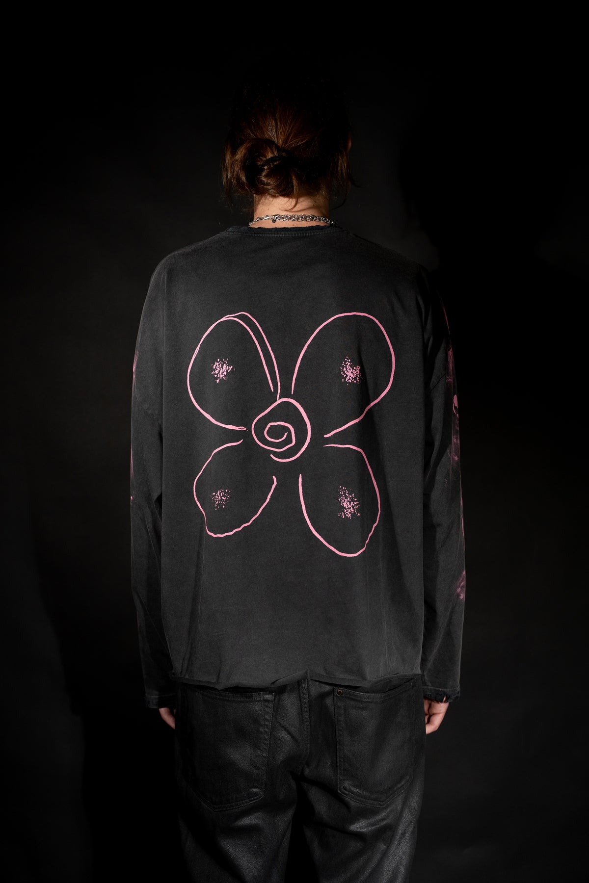 Life Is Pink Vintage Black Long Sleeve