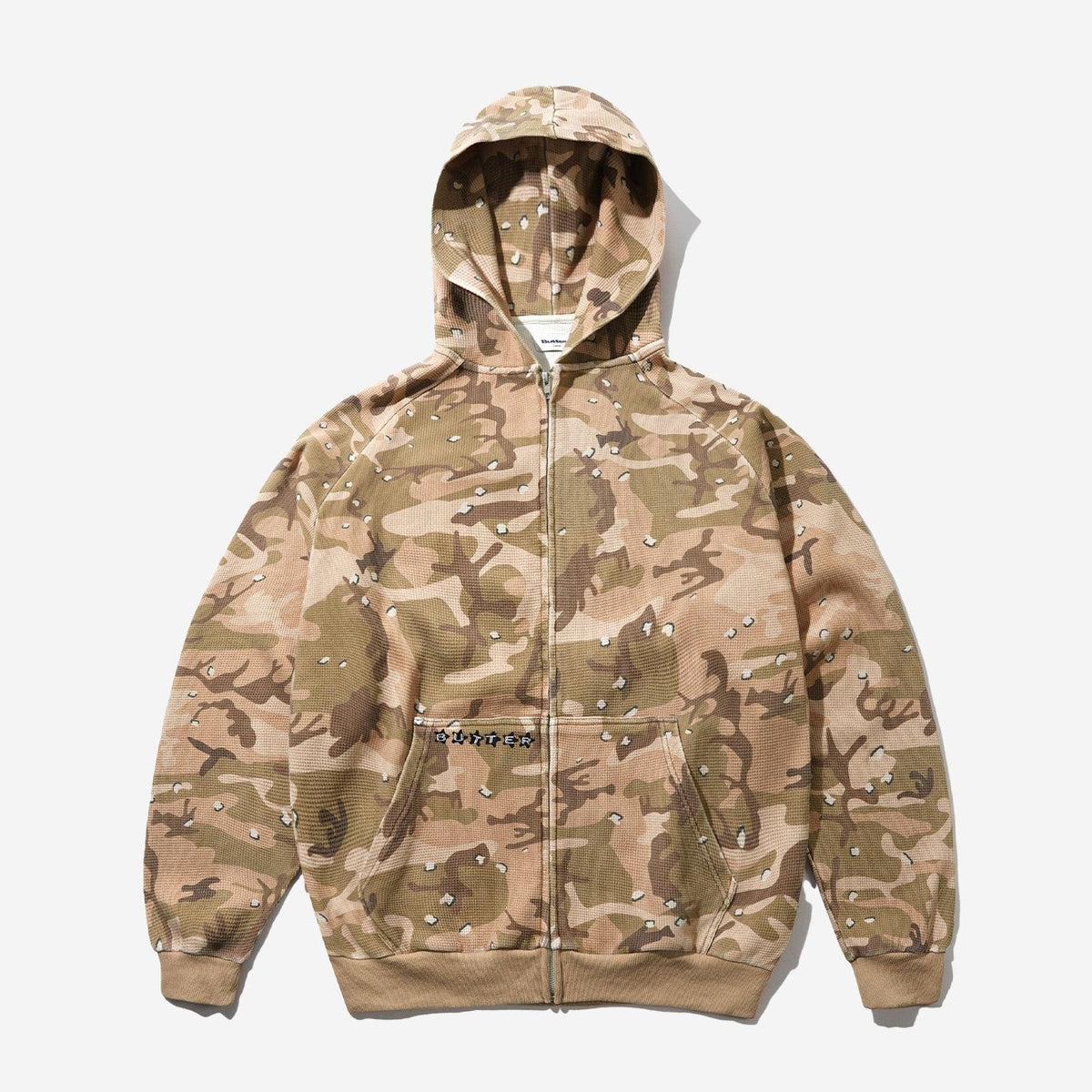 Stars Waffle Zip-Thru Hood