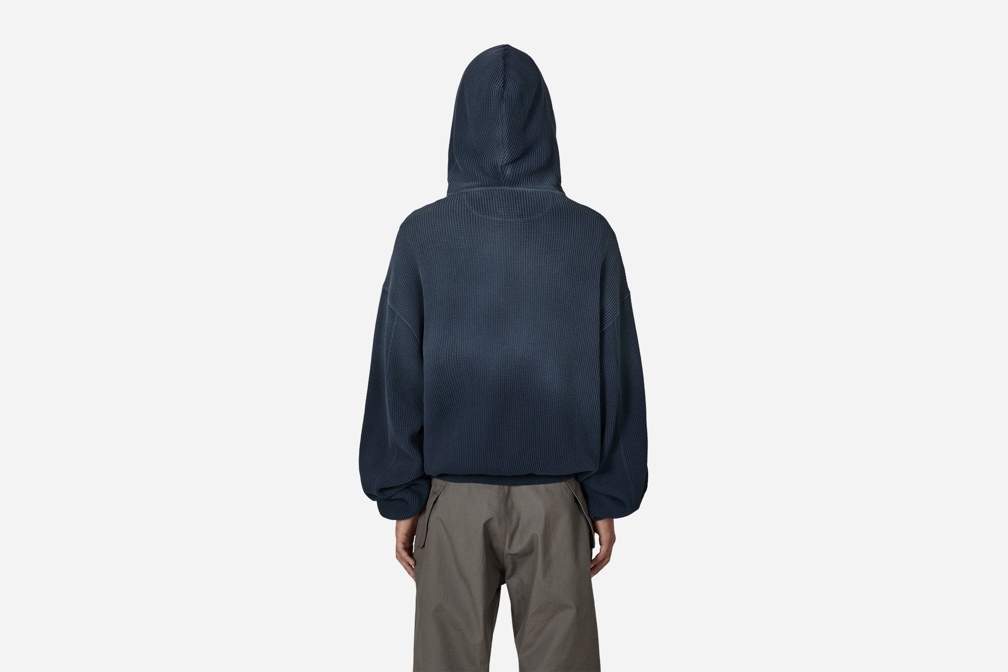 Bee Sun Faded Organic Waffle Zip Up Hoodie