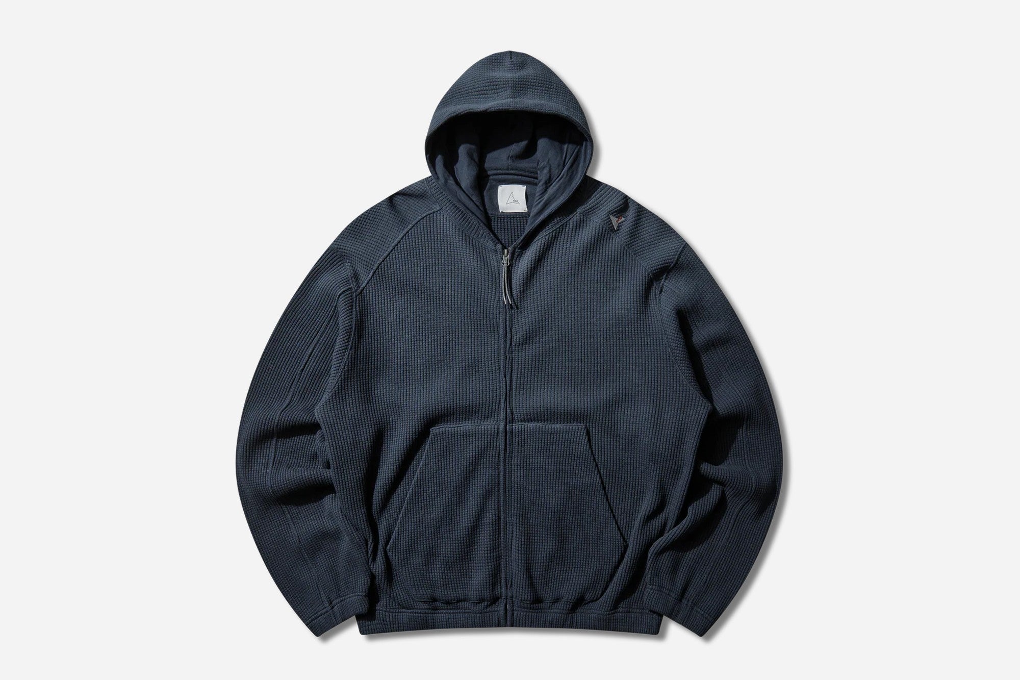Bee Sun Faded Organic Waffle Zip Up Hoodie