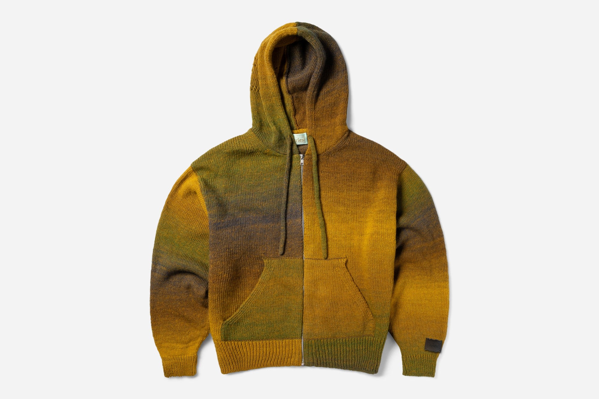 Space Dye Temple Knit Zip Thru Hoodie